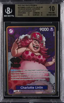 2025 ONE PIECE PREMIUM BANDAI 2ND ANNIVERSARY SET SR CHARLOTTE LINLIN BGS 10 - Image 1