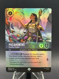 Disney Lorcana Wilds Unknown Pocahontas Epic 220/204 Cold Foil - Image 1