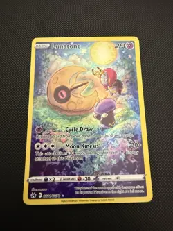 Pokemon TCG Lunatone Crown Zenith: Galarian Gallery Holo Rare Card GG11/GG70 - Image 1