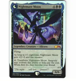 Magic MTG Nightmare Moon / Princess Luna Ponies The Galloping Holo LP Card - Image 1
