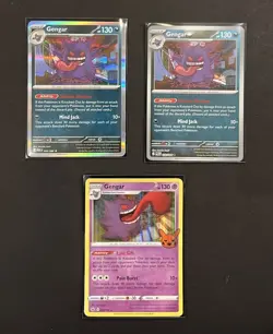 Pokemon Gengar Holo/Reverse Holo Lot 3 Cards Bundle Rare NM No Duplicates - Image 4