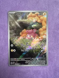Pokemon Card Pawmi 226/091 SV Paldean Fates Illustration Rare Holo - Image 1