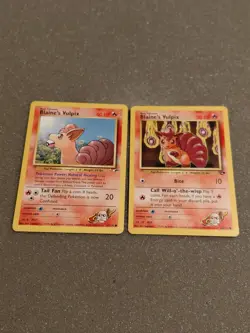 Pokemon Blaines Vulpix - 2 Card Lot - Gym Challenge, Gym Heroes - Image 1