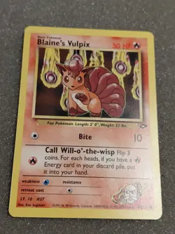 Pokemon Blaines Vulpix - 2 Card Lot - Gym Challenge, Gym Heroes - Image 2