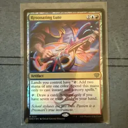 Resonating Lute R Secrets of Strixhaven 221 NM Foil MTG - Image 1