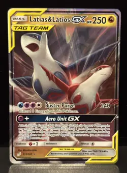 Pokemon Latias & Latios GX 113/181 Team Up Tag Team Holo NM+ - Image 1