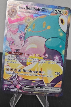Pokemon Iono's Bellibolt ex 183/159 SV09 Journey Together SIR Full Art Holo - Image 4