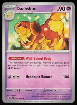 Dachsbun 039/091 Uncommon Paldean Fates Pokemon Near Mint - Image 1