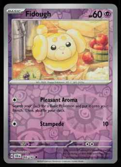 Fidough 66/142 Common Stellar Crown Pokemon Reverse Holo Near Mint - Image 1
