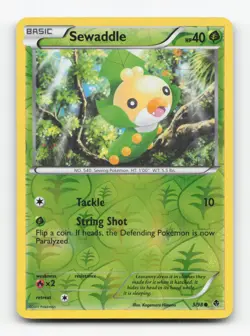 Pokemon TCG - Sewaddle 3/98 Lightly Played Common Emerging Powers Reverse Holo - Image 1
