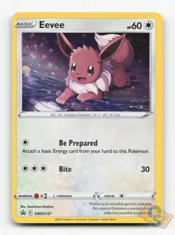 Pokemon TCG - Eevee SWSH127 Lightly Played Holo Promo Sword & Shield Promo - Image 1