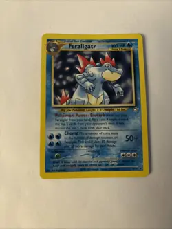 Pokemon TCG Feraligatr Neo Genesis Holo Unlimited Rare Card 4/111 - Image 1