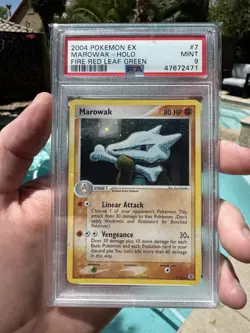 PSA 9 MINT Pokemon MAROWAK Holo Rare 2004 ex FireRed & LeafGreen #7/112 - Image 1