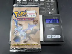 21.08g 1999 Pokemon Fossil Unlimited Booster Pack Aerodactyl Art NEW SEALED - Image 1