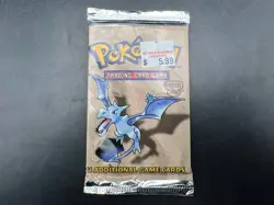 21.08g 1999 Pokemon Fossil Unlimited Booster Pack Aerodactyl Art NEW SEALED - Image 3