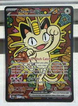 Pokemon TCG : Perfect Order - Meowth Ex 121/088 Special Illustration Rare SIR - Image 1