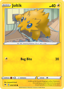Joltik 055/185 Vivid Voltage Common NM 2020 Reverse Holo - Image 2