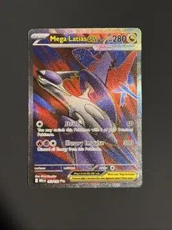 Mega Latias ex 163/132 ME01: Mega Evolution Holofoil Ultra Rare Pokemon TCG NM - Image 2
