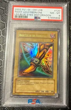 2002 Right Leg Forbidden One LOB-120 1st Ed PSA 8 Ultra Rare Holo - Image 1