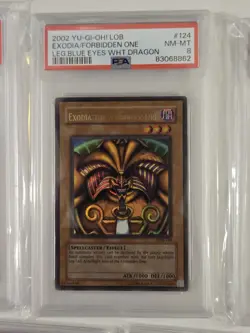 PSA 7-8 Exodia The Forbidden One LOB-124 2002 Yu-Gi-Oh! + All 5 Pieces - Image 2