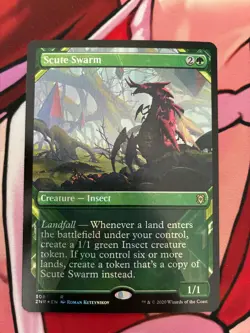 Zendikar Rising Scute Swarm (Showcase) Foil Near Mint Fast Shipping - Image 1