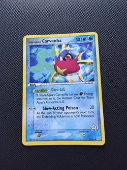 Pokemon TCG Team Aqua's Carvanha Team Magma Vs Team Aqua 25/95 Regular - Image 1