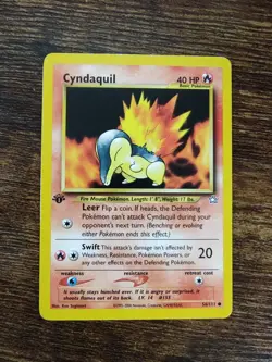 Pokemon Neo Genesis 1st Edition Cyndaquil 56/111 Non Holo LP- - Image 1