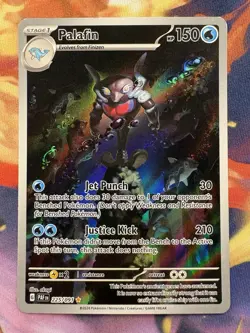 Palafin Illustration Rare 225/91 Paldean Fates Pokemon TCG Full Art Holo NM - Image 1