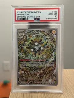 PSA 10 GEM MINT Magneton 159 Pokemon Sv: Surging Sparks ETB Promo Holo - Image 1