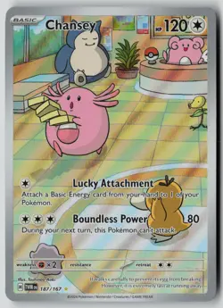Chansey 187/167 Illustration Rare Twilight Masquerade Pokemon NM - Image 1
