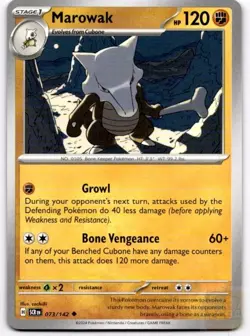 Marowak 73/142 Uncommon Stellar Crown Pokemon Near Mint - Image 1