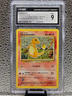 Pokemon TCG | Charmander 001/034 Trading Card Game Classic | CGC 9 - Image 1