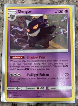 Pokemon TCG Gengar Holo Rare 70/214 Unbroken Bonds English HP 130 - Image 1