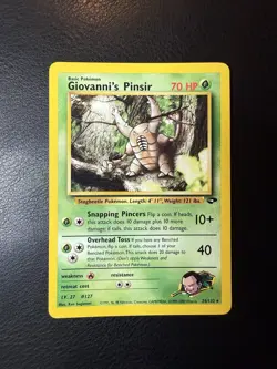 2000 Pokemon - Giovanni's Pinsir #24/132 - Gym Challenge Unlimited - Rare - LP+ - Image 1