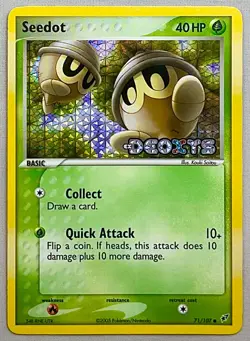 Pokemon Seedot #71/107 Reverse Holo - 2005 EX Deoxys - NM to MT Condition! - Image 1
