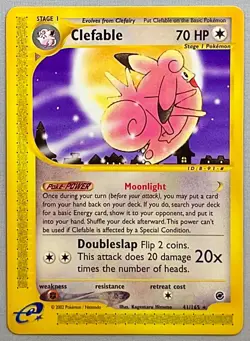 Pokemon Clefable #41/165 Non-Holo Rare - 2002 Expedition Base - Mint Condition! - Image 1
