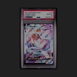 2021 POKEMON SWORD & SHIELD FUSION STRIKE #114 FULL ART/MEW VMAX PSA 10 - Image 1