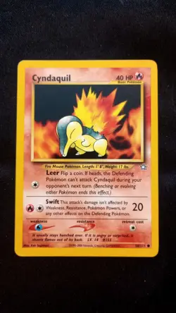 Pokemon TCG Cyndaquil #56 Neo Genesis Common Regular - Near Mint Vintage - Image 1