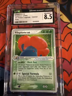 CGC 8.5 Vileplume ex 2004 EX Hidden Legends 100/101 Holo Pokemon Card - Image 1