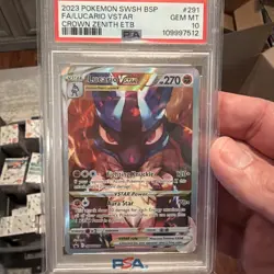 Lucario VSTAR SWSH291 Pokemon Crown Zenith ETB Promo PSA 10 Gem Mint🔥📈 - Image 1