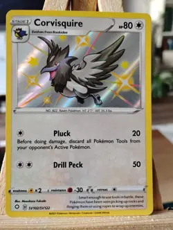 Corvisquire SV102/SV122 Shining Fates: Shiny Vault Holo NM Pokemon Tcg - Image 1