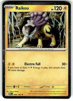 Raikou (Cosmos Holo) 048/132 Holo Promo Mega Evolution Pokemon Near Mint - Image 1