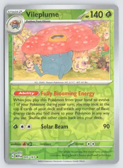 Vileplume 045/165 Pokemon 151 Reverse Holo Rare Near Mint - Image 1