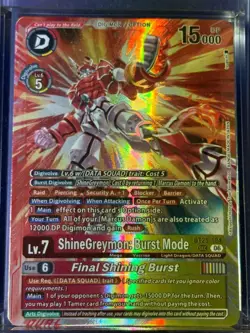 ShineGreymon: Burst Mode BT25-104 Digimon Card Game SEC Foil NM - Image 1