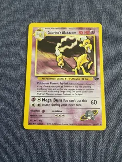 Pokemon Alakazam Sabrina's 16/132 Holographic Rare Gym Challenge TCG Card - Image 1