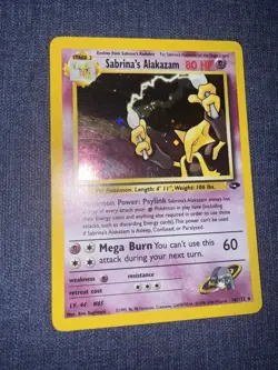 Pokemon Alakazam Sabrina's 16/132 Holographic Rare Gym Challenge TCG Card - Image 2