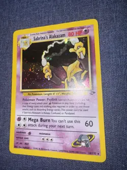 Pokemon Alakazam Sabrina's 16/132 Holographic Rare Gym Challenge TCG Card - Image 3