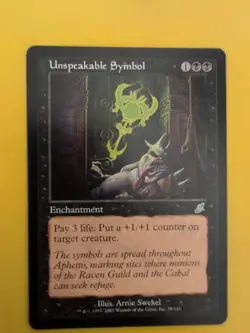 Unspeakable Symbol. Enchantment Magic the Gathering Card. Scourge - Image 2