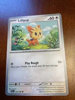 Lillipup 074/086 White Flare Regular Pokemon TCG Card - Image 1