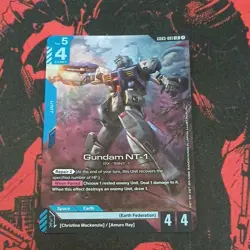 Bandai Gundam NT-1 G003-001 Unit Card Christina Mackenzie Amuro Ray 4/4 Cost 4 - Image 1